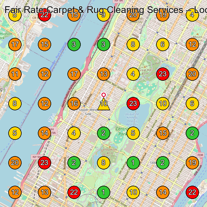 Fair Rate Carpet & Rug Cleaning Services Carpet Cleaning Service GeoGrid ranking map for New York NY